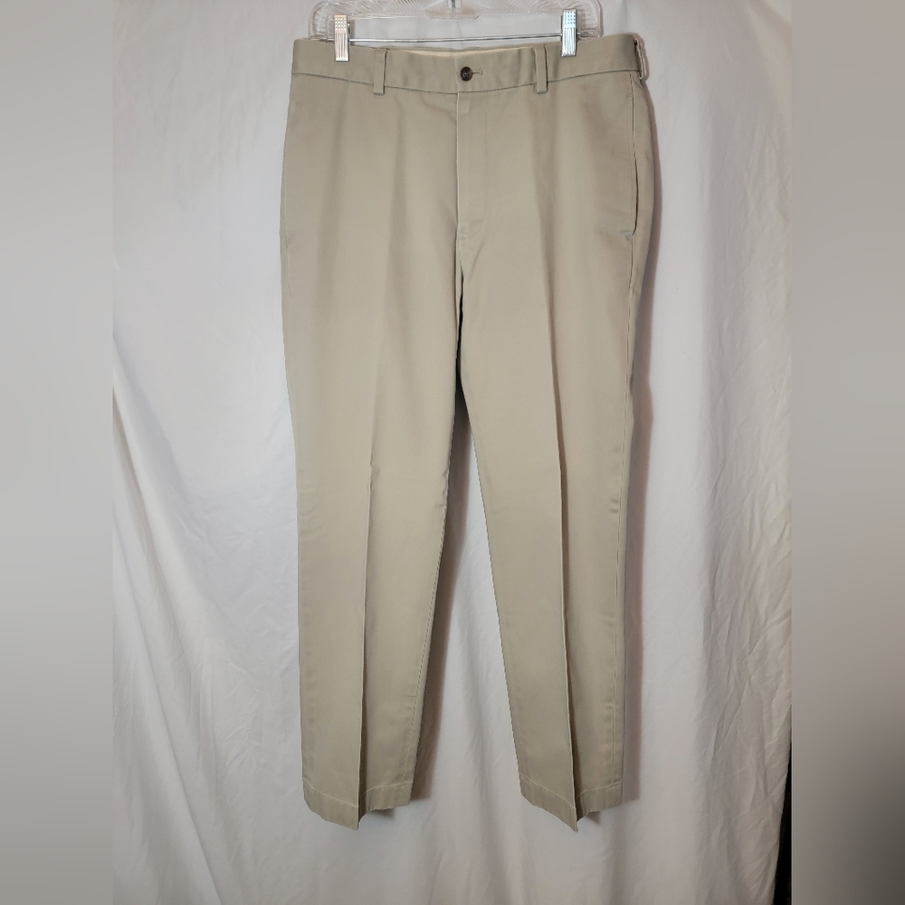 Brooks Brothers Advantage Chino Clark Beige 100% Cotton Mens Size W34/L30